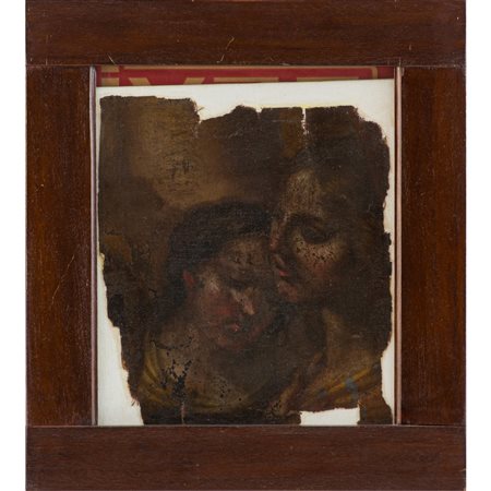 SCUOLA SICILIANA DEL XVII SECOLO, Olio su tela (frammento)