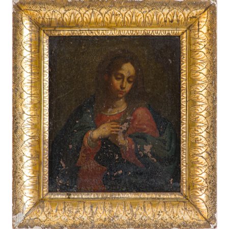 SCUOLA NAPOLETANA DEL XVIII SECOLO, La Madonna, Olio su tela