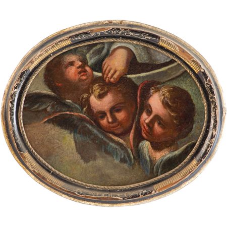 SCUOLA DELL'ITALIA CENTRALE FINE XVII SEC., Olio tela ovale