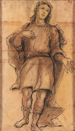  
Studio per un arcangelo anonimo artista italiano del XVII secolo
 