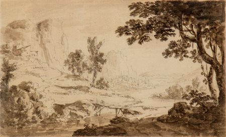 Paolo Anesi (attribuito a) (1697 - 1773) 
Paesaggio con fiume 
 