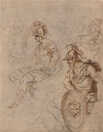  
Studio per figure di soldati scuola bolognese del XVIII secolo
 