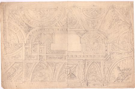 Luigi Basoli (attribuito a) (Castel Guelfo di Bologna, 1776 - Bologna, 1848) 
Progetto per decorazione di un soffitto 
 