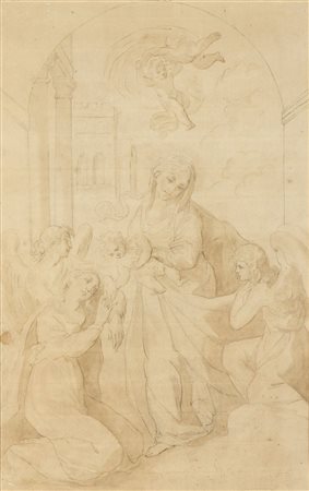  
Matrimonio mistico di Santa Caterina Scuola romana, XVIII - XIX secolo 
 