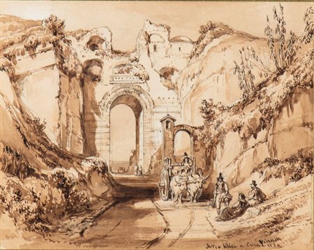 Achille Vianelli (Porto Maurizio, 1803 - Benevento, 1894) 
Arco Felice a Cuma 1852
 