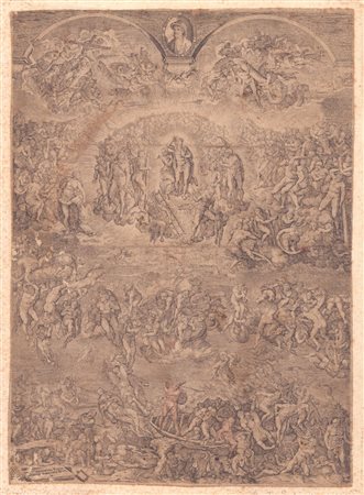Martin Rota (Sebenico, 1520 - Vienna, 1583) 
Giudizio Universale, da Michelangelo 
 