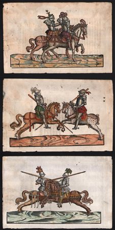  
Tre soggetti di tornei cavallereschi Scuola tedesca del cinquecento
 