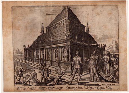 Philip Galle (1537 - 1612) 
Mausoleo di Alicarnasso, da Maarten van Heemskerck 
 