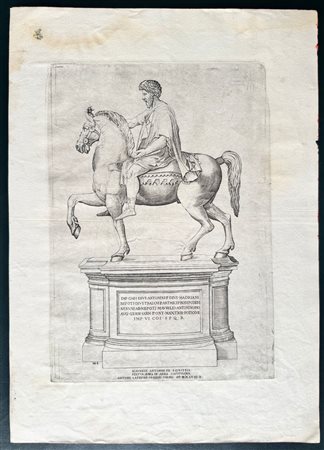 Nicolas Beatrizet (c. 1507 - 1573) 
M AVRELII ANTONINI PII EQVESTRIS, da 'Speculum Romanae Magnificentiae' 
 