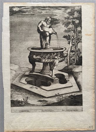 Pieter Perret (1555 - 1555) 
Una fontana e una vasca, da 'Speculum Romanae Magnificentiae' 
 