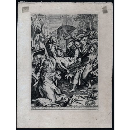 Giacomo Lauro (1560 - 1645) 
Deposizione, da Federico Barocci 1598
 