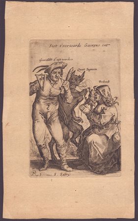 Salomon Savery (Amsterdam, 1594 - 1678) 
Contadini e mendicanti, da Pieter Jansz. Quast 
 