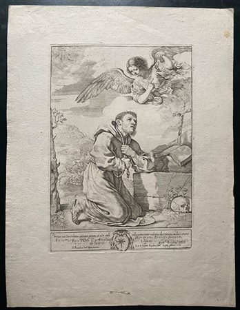 Giovanni Battista Pasqualini (1595 - 1631) 
San Francesco d'Assisi, da Guercino 1630
 