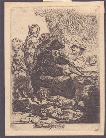 Rembrandt van Rijn (Leiden, 1606 - Amsterdam, 1669) 
La venditrice di frittelle (1810)
 