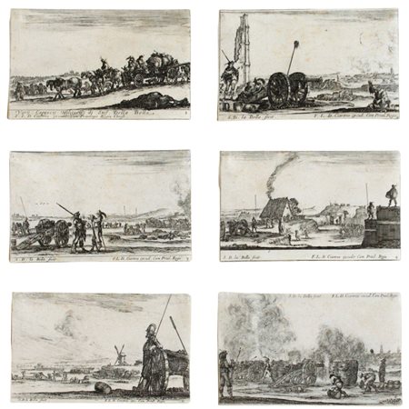 Stefano della Bella (Firenze, 1610 - 1664) 
Vari capricci militari 
 