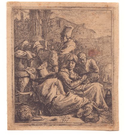 Thomas Wijck (Beverwijk, 1616 - Haarlem, 1677) 
La cucitrice 
 