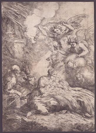 Bartolomeo Biscaino (Genova, 1629 - 1657) 
La Natività con gli angeli 
 