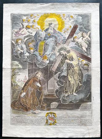 Francesco Curti (Bologna, 1610 - Bologna, 1690) 
L'apparizione di Cristo con la croce a Sant'Ignazio di Loyola 
 