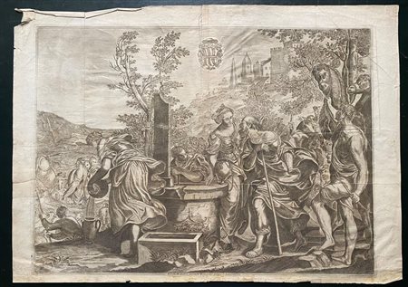 Francesco Maria Francia (Bologna, 1657 - 1735) 
Mosè difende le figlie di Jetro 
 