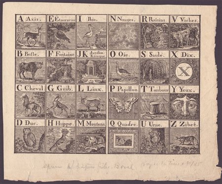  
Alfabeto anonimo incisore francese del XVIII secolo
 