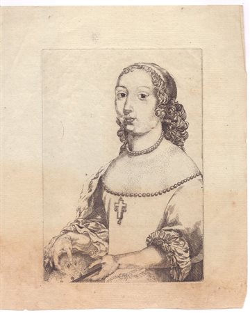  
Ritratto di una regina (Ludovica Maria Gonzaga?) anonimo incisore del XVII secolo
 