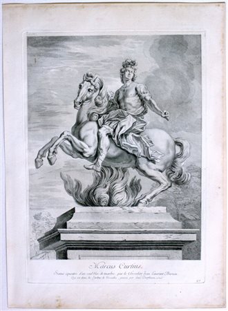 Louis Desplaces (1682 - 1739) 
Marcus Curtius, da Gian Lorenzo Bernini 
 