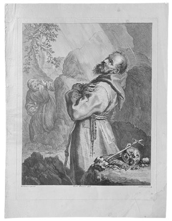 Giovanni Domenico Picchianti ( - 1670 ca.) 
La visione di San Francesco, da Rubens 
 