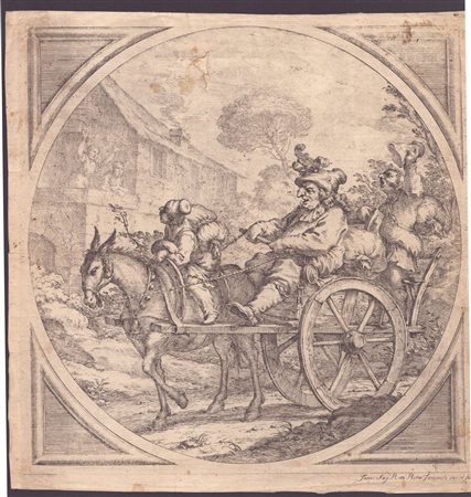 Giovanni Agostino Ratti (Savona, 1699 - Genova, 1775) 
Pulcinella felice 
 