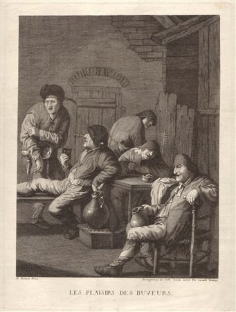 Pellegrino De Colle (Belluno, 1737  - Venezia , 1812) 
Les plaisirs des buveurs, da David Teniers 
 