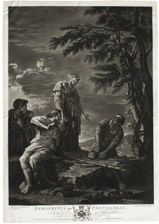 William Pether (1739 ca.,  - 1821) 
Democrito e Protagora, da Salvator Rosa 
 