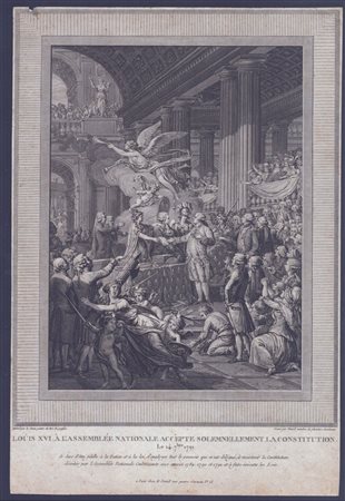 François Anne David (1741 - 1824) 
Luigi XVI all'assemblea nazionale accetta la costituzione 
 