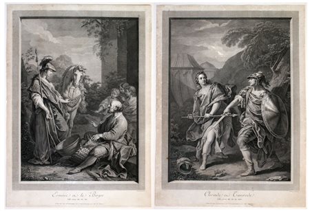 Carlo Antonio Porporati (Volvera, 1741 - Torino, 1816) 
Clorinde et Tancrede | Erminie et le Berger 
 