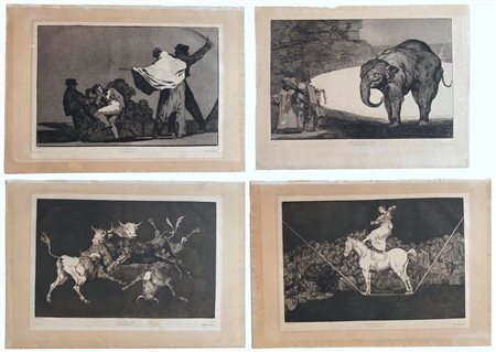 Francisco Goya (1746 - 1828) 
Otras leyes por el pueblo | Lluvia de toros | ¡Qué guerrero! | Una reina del circo 
 