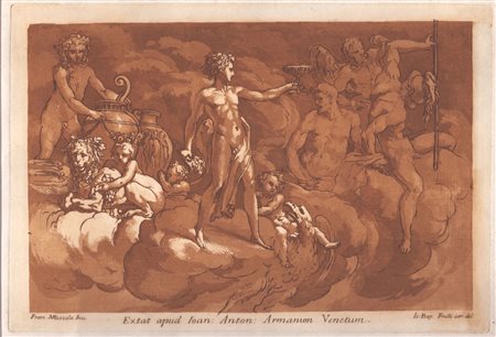 Giovanni Battista Frulli (1762 - 1837) 
Ganimede serve nettare agli dei, da Parmigianino 
 