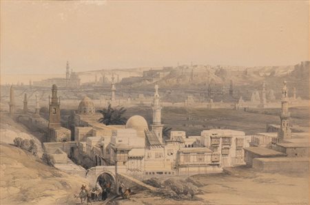 Louis Haghe (1806 - 1885) 
Cairo, from the Gate of the Citizenib, Looking Towards the Desert of the Suez, da David Roberts 
 