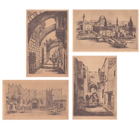 Jacob Eisenberg (1897 - 1965) 
Vedute di Gerusalemme 
 