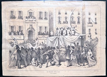  
Gli Abitanti della Luna (Carro premiato) Napoli, 1876
 