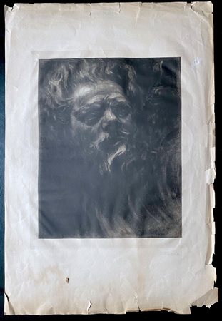 Carlo Mancini (Milano, 1829 - 1910) 
Ritratto di un uomo barbuto 
 