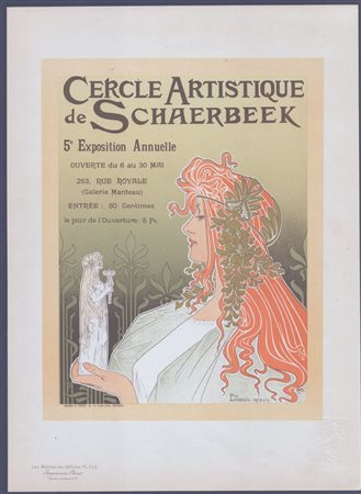 Henri Privat-Livemont (1861 - 1936) 
Cercle Artistique de Schaerbeek, da "Les Maitres de L'Affiche" PL. 212 
 