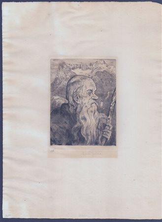 Hans Thoma (Bernau im Schwarzwald, 1839 - Karlsruhe, 1924) 
Eremita 
 