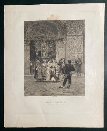 Celestino Turletti (1845 - 1904) 
Domenica delle Palme, da Filippo Michetti 
 