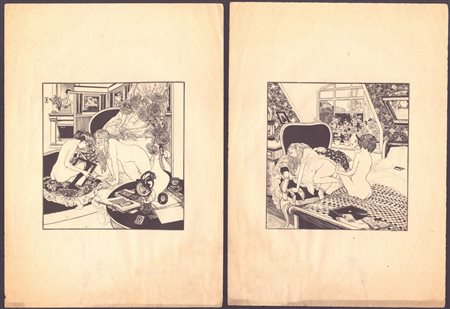 Franz Von Bayros (1866 - 1924) 
Jeux d'Amour de la jeunesse 
 