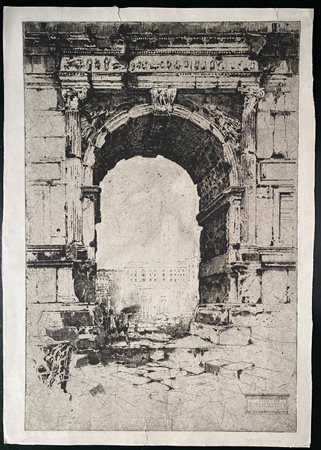 LUIGI KASIMIR (1881 - 1962) 
Arco di Tito, Roma 1923
 