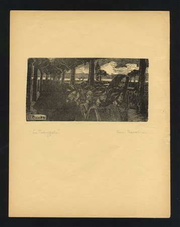 DOMENICO BACCARINI (Faenza, 1882 - 1907) 
La passeggiata | La passeggiata (Donna con bambino) 
 