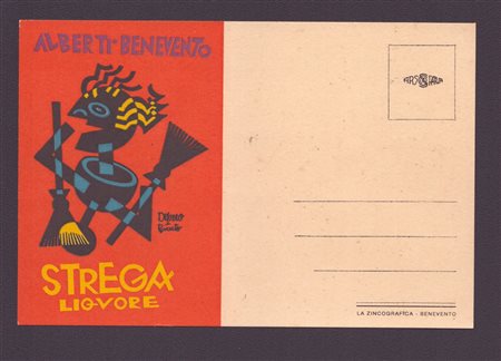 FORTUNATO DEPERO (Fondo, 1892 - Rovereto, 1960) 
Alberti Benevento. Strega liquore 
 