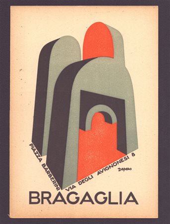 FORTUNATO DEPERO (Fondo, 1892 - Rovereto, 1960) 
Bragaglia 
 