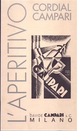 NICOLAJ  DIULGHEROFF (Kjustendil, 1901 - Torino, 1982) 
L'aperitivo Cordial Campari Davide Cmapari & C., Milano
 