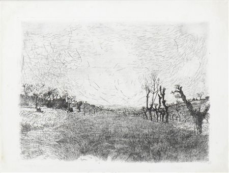 LUIGI BARTOLINI (Cupramontana, 1892 - Roma, 1963) 
Il campo di grano 1926
 