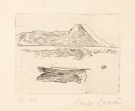 CARLO CARRÀ (Quargnento, 1881 - Milano, 1966) 
Lago Maggiore 
 