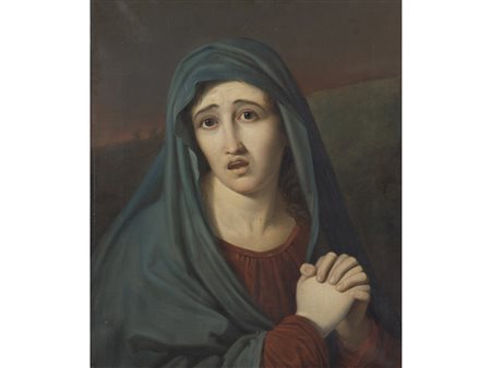 Scuola italiana (XIX secolo) Vergine addolorata Olio su tela 63x53 cm